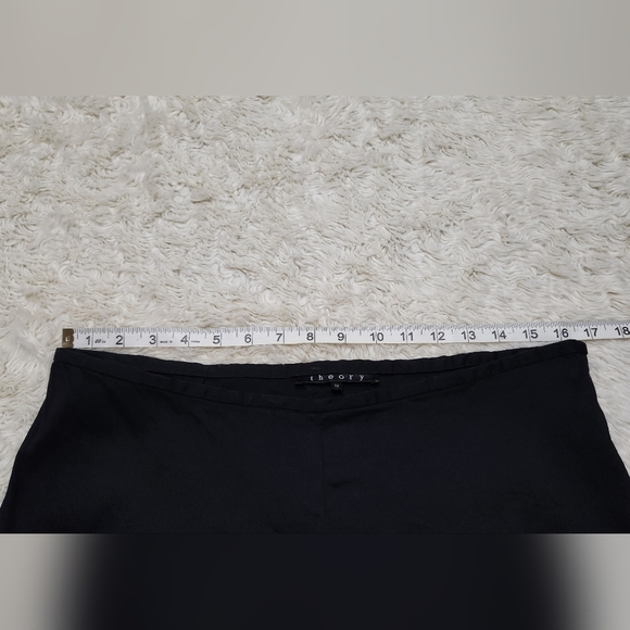 Theory Linen Blend Black Wide Leg Dress Pants Womens Sz 12 Professional Office - Picture 5 of 10